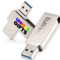 Kovový otočný USB 2.0/3.0 flash disk s konektorem USB-A