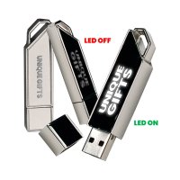 Kovový USB 2.0/3.0 flash disk s LED logem