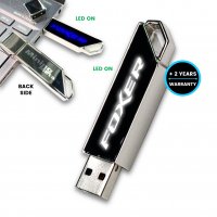 Kovový USB 2.0/3.0 flash disk s LED logem