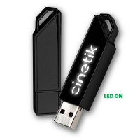 Kovový USB 2.0/3.0 flash disk s LED logem