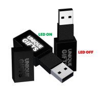 Kovový USB 2.0/3.0 flash disk s LED logem