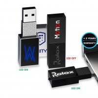 Kovový USB 2.0/3.0 flash disk s LED logem