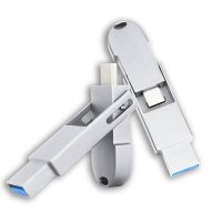 Kovový OTG USB 2.0/3.0 flash disk s USB-C a USB-A