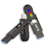Kovový OTG USB 2.0/3.0 flash disk s USB-C a USB-A