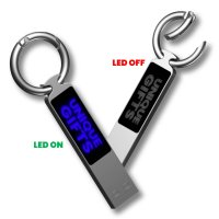 Kovový USB 2.0/3.0 flash disk s LED logem