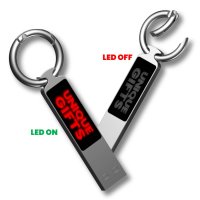 Kovový USB 2.0/3.0 flash disk s LED logem