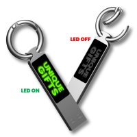Kovový USB 2.0/3.0 flash disk s LED logem