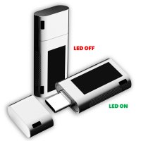 Kovový mini USB 2.0/3.0 flash disk s LED logem