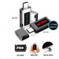 Kovový mini USB 2.0/3.0 flash disk s LED logem