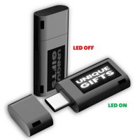 Kovový mini USB 2.0/3.0 flash disk s LED logem