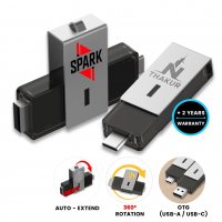 Otočn&yacute; USB flash disk s USB-C a USB-A
