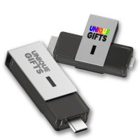 Otočn&yacute; USB flash disk s USB-C a USB-A