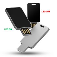Ultratenk&aacute; kovov&aacute; USB 2.0/3.0 karta s LED logem