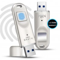 Kovov&yacute; USB 3.0 flash disk se zabezpečen&iacute;m otiskem prstu FingerLock