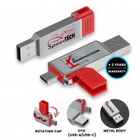 Kovov&yacute; USB flash disk s USB-C a USB-A