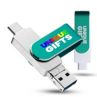 Otočn&yacute; USB flash disk FLIPSTER, s USB-C, USB-A
a micro USB