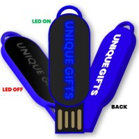 Plastový USB 2.0/3.0 flash disk s LED logem