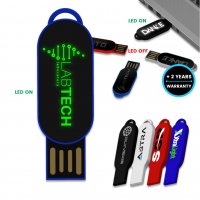 Plastový USB 2.0/3.0 flash disk s LED logem