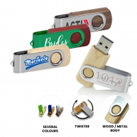 DŘEVĚNÝ USB FLASH DISK TWISTER