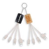 Bambusový nabíjecí USB kabel 6 v 1