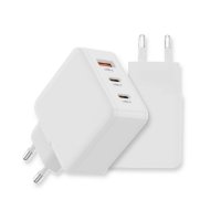 65W USB adaptér do EU zásuvky, 2× USB-C, USB-A 