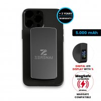 5000mAh tenk&aacute; magnetick&aacute; kovov&aacute; power banka NEXLITE, s 15W bezdr&aacute;tov&yacute;m nab&iacute;jen&iacute;m, PD 20 W a QC 22,5 W