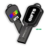 Kovový USB 2.0/3.0 flash disk s LED logem