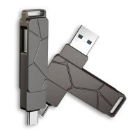 Ultrarychlý kovový otočný USB 3.2 flash disk