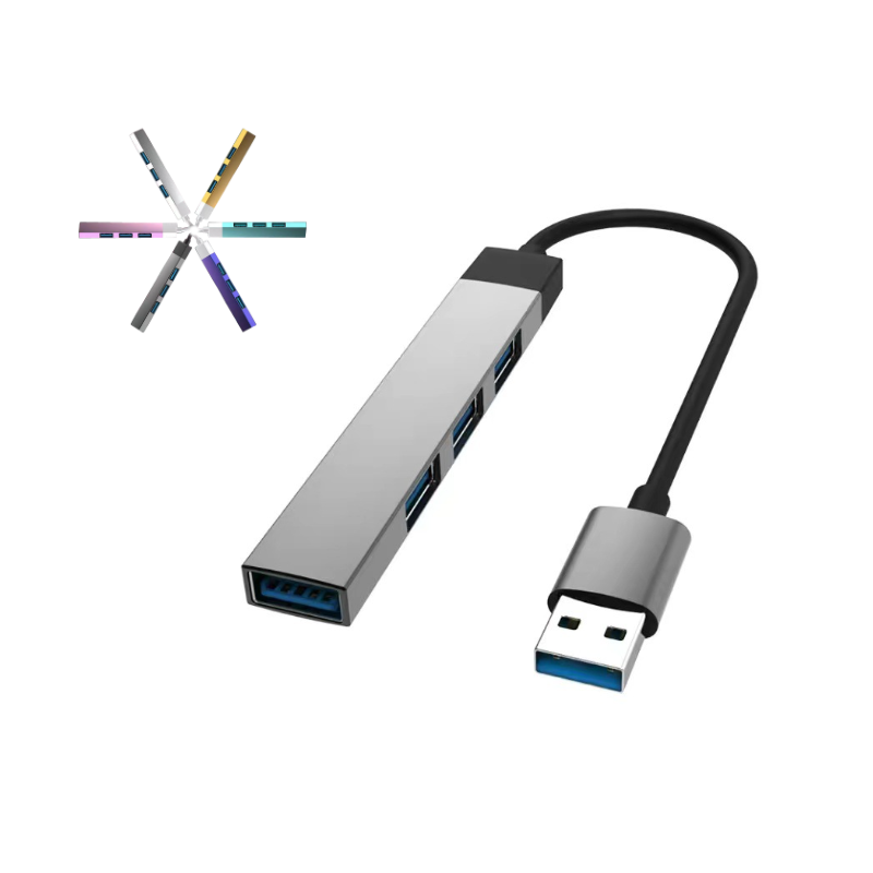ULTRATENKÝ DATOVÝ A NAPÁJECÍ USB 2.0 + 3.0 HUB, 4 PORTY, USB A KONEKTOR
