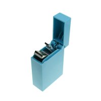 Datový a napájecí USB kabel na USB micro, v praktické krabičce s navijákem, světle modrý (ACC031)