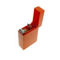 Datový a napájecí USB kabel na USB micro, v praktické krabičce s navijákem, oranžový (ACC031)