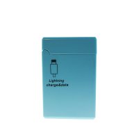 Datový a napájecí USB kabel na Lightning (iPhone 5/6), v krabičce s navijákem, barva světle modrá (ACC032)
