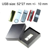 Kartonová krabička na USB flash disky UDM017, barva černá (BOX012)