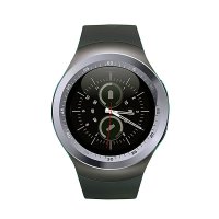 Chytré hodinky stříbrné, černý pásek (BRA021)