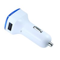USB auto adaptér 2.1A + 1A, modré LED podsvícení (CLA0153)