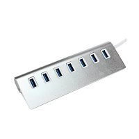 ALUMINIOVÝ USB 3.0 HUB, 7 PORTŮ, KONEKTOR USB-C (Type-C)
