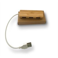 DŘEVĚNÝ USB 2.0 HUB SE 3 PORTY