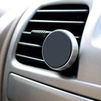 Magnetický držák do auta na mobil/tablet, stříbrno-černá barva (NAN025)