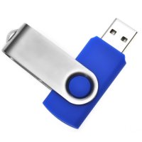 USB flash disk 2.0 TWISTER, 4 GB, modrá barva Pantone Reflex Blue (UDM001)
