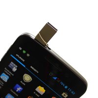 KOVOVÝ MINI OTG USB FLASH DISK, KONEKTORY USB-A + MICRO USB (PRO ANDROID)