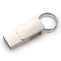 FLASH DRIVE WITH USB-C (TYPE-C) + USB-A CONNECTORS
