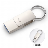 USB flash disk 3.0, 16GB, s TYPE-C konektorem, stříbrný (UDM1142C)