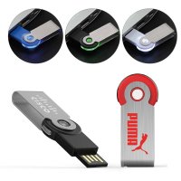 TWISTER MINI USB FLASH DISK S LED PODSVÍCENÍM, USB 2.0 NEBO 3.0