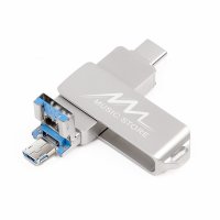 OTOČNÝ OTG USB FLASH DISK 3 V 1, USB-A, MICRO USB + USB-C (Type-C)