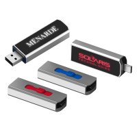KOVOVÝ USB 2.0 / 3.0 FLASH DISK S LED LOGEM 
A TYPE-C KONEKTOREM
